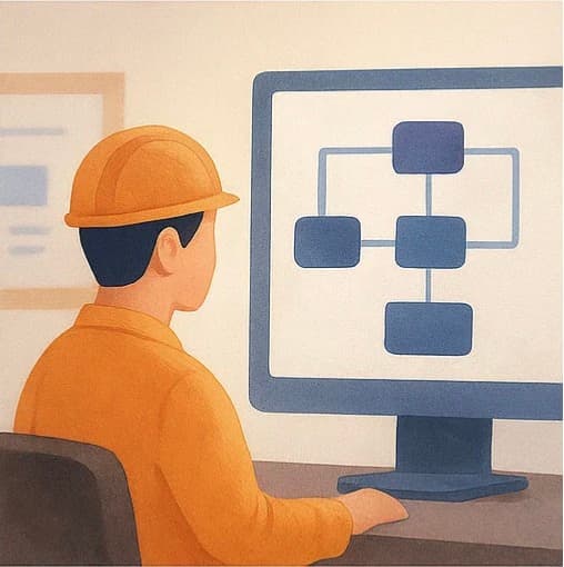工程管理功能插画